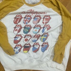 The Rolling Stones White and Gold Sweatshirt